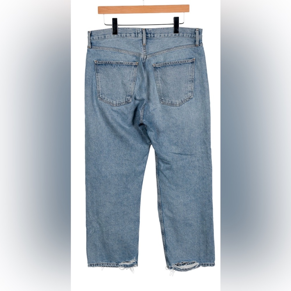 Women’s straight leg agolde blue jeans size 30 distressed 90s cut 56054 - Picture 3 of 14